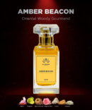 Amber Beacon perfume 50ml oriental woody gourmand fragrance with saffron, oud, amber and tonka bean by Al Mosafa Aromatics