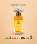 King’s Oud 50ml unisex oriental floral fragrance bottle with oud, amber, and rose notes