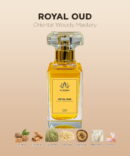 Royal Oud 50ml oriental woody perfume bottle with nutmeg, cinnamon, cypriol, olibanum, oud, black musk, and saffron notes
